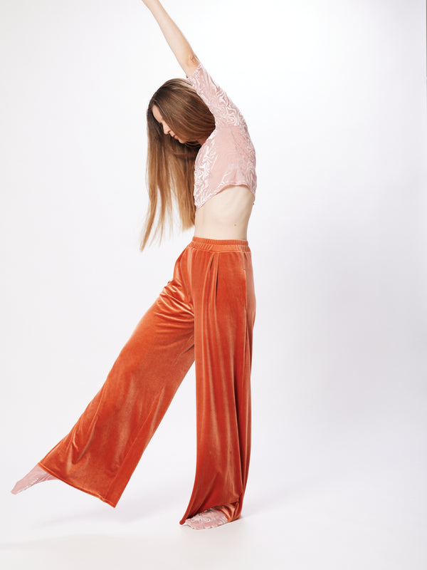 Simone Wild Velvet Pocket Pants Amber im Angebot