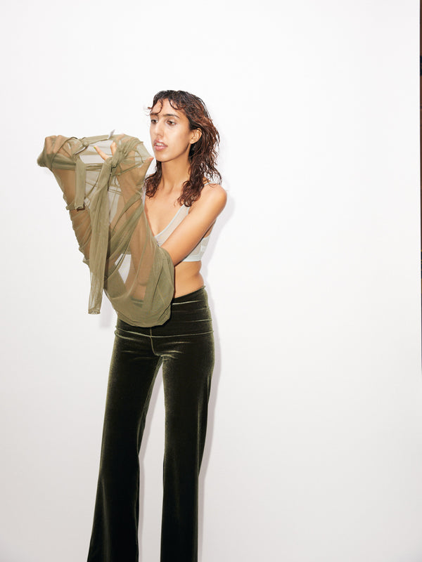 Simone Wild Velvet Wide Leg Pants Fabrik Onlineshop