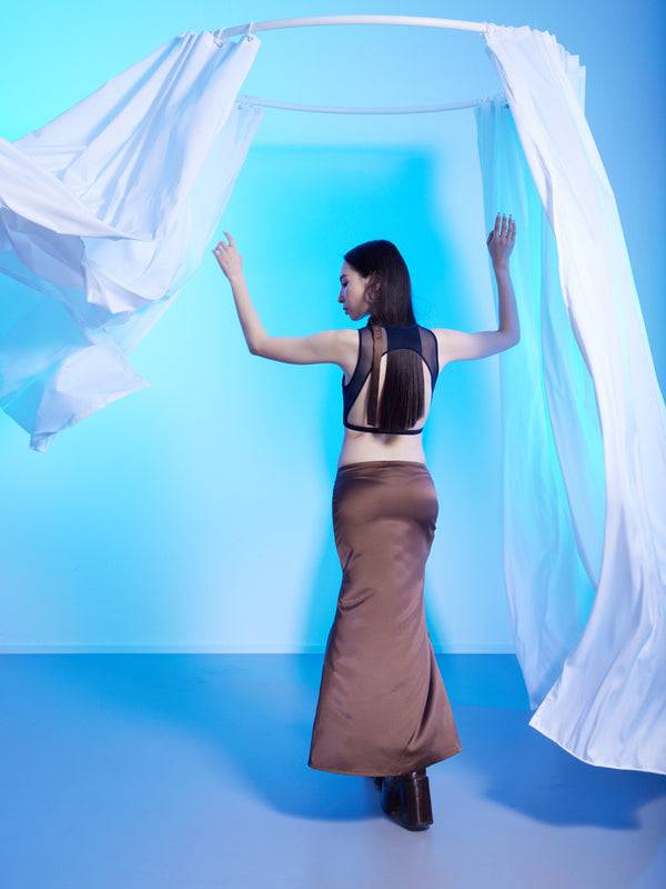 Simone Wild Satin Long Skirt Großer Ausverkauf