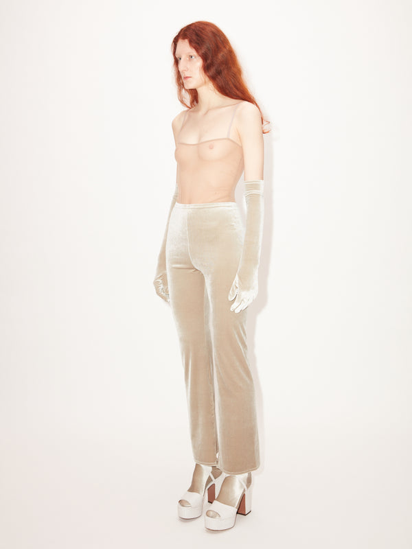 Simone Wild Velvet Slit Pants Neueste Mode