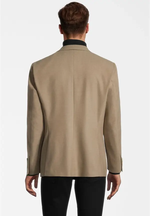 Steffen Klein Sakko aufgesetzte Taschen in beige Auslauf