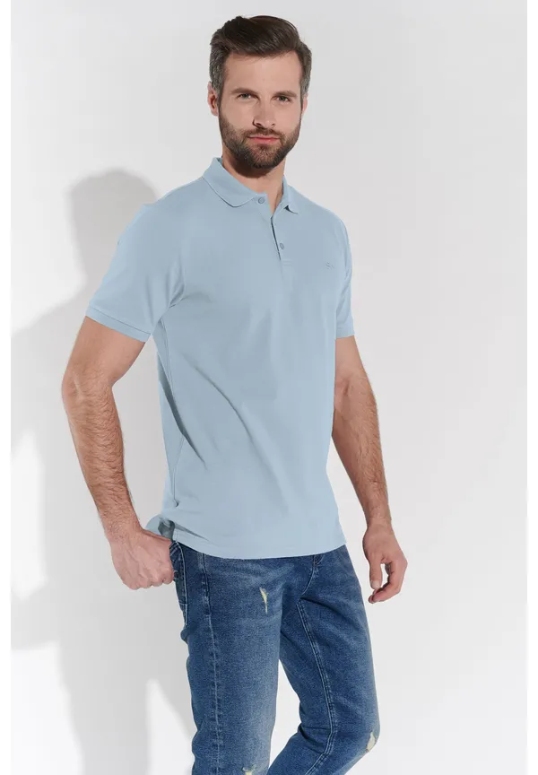 Steffen Klein Poloshirt in Hellblau Kostenloser Versand