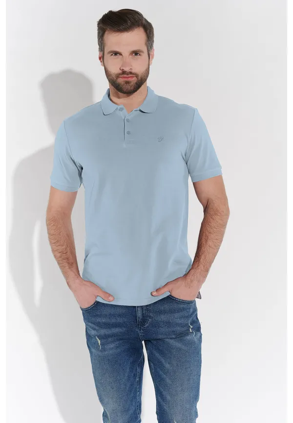 Steffen Klein Poloshirt in Hellblau Kostenloser Versand