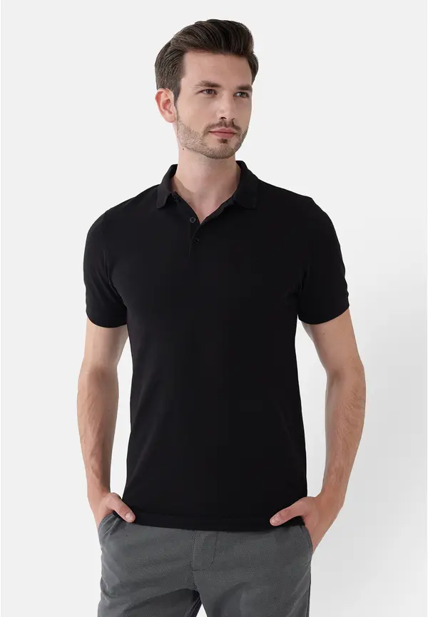Steffen Klein Poloshirt in Schwarz Limitierter Zeitrabatt