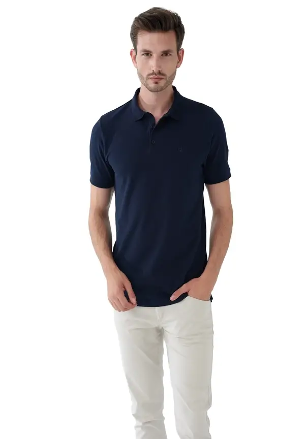 Steffen Klein Poloshirt in Marine Fabrik Onlineshop