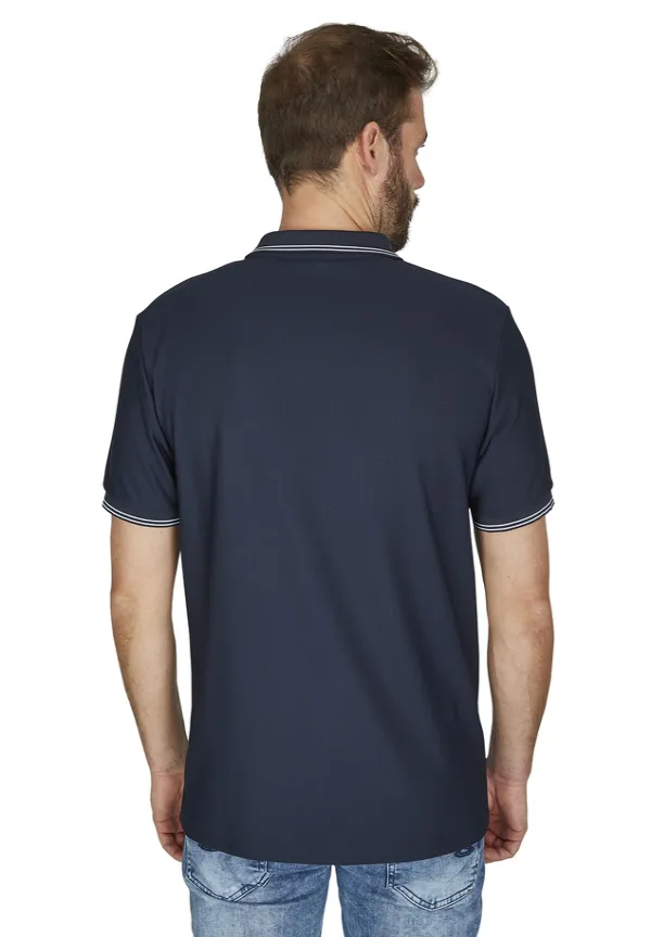 Steffen Klein Poloshirt Funktions-Shirt Zipper in Marine Fabrikpreis