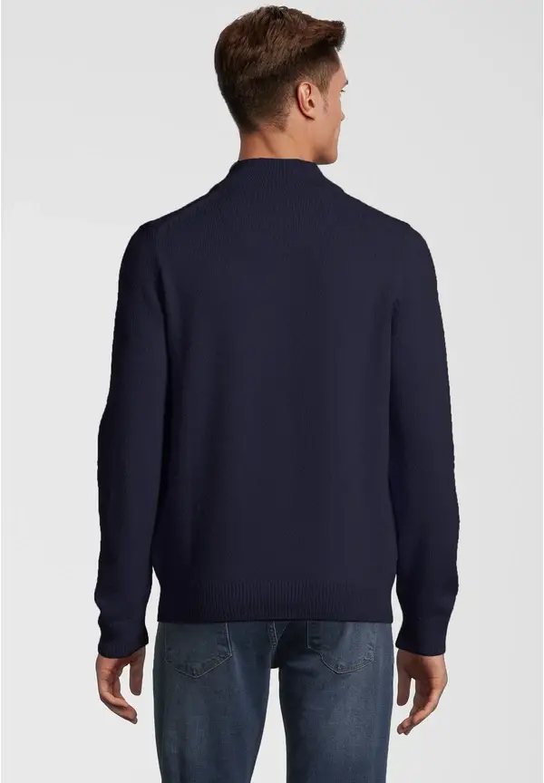 Steffen Klein Pullover Troyer Soft Touch in Marine Online Shopping