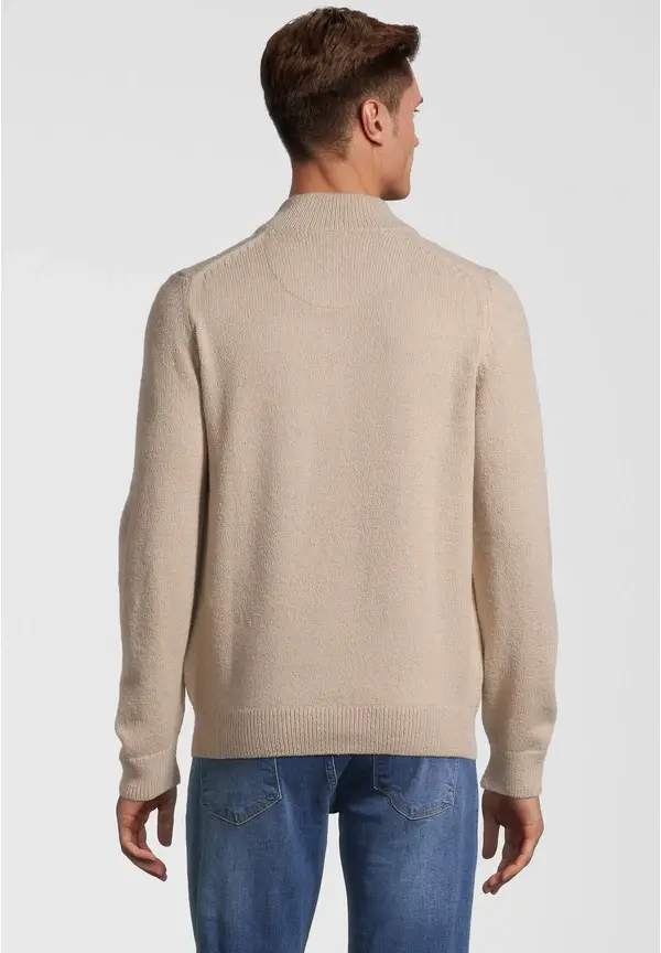 Steffen Klein Pullover Troyer Soft Touch in beige Exklusivangebot
