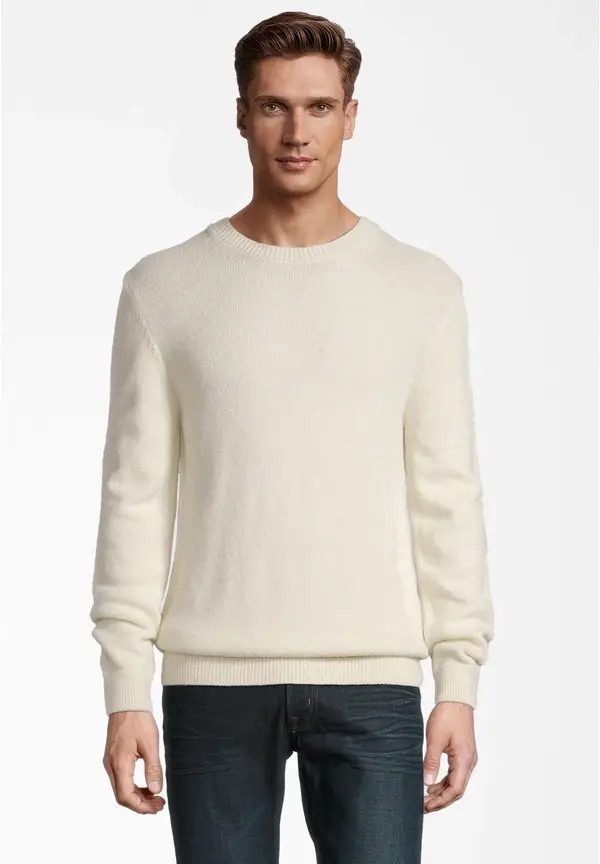Steffen Klein Rundhals Soft Touch in creme Black Friday