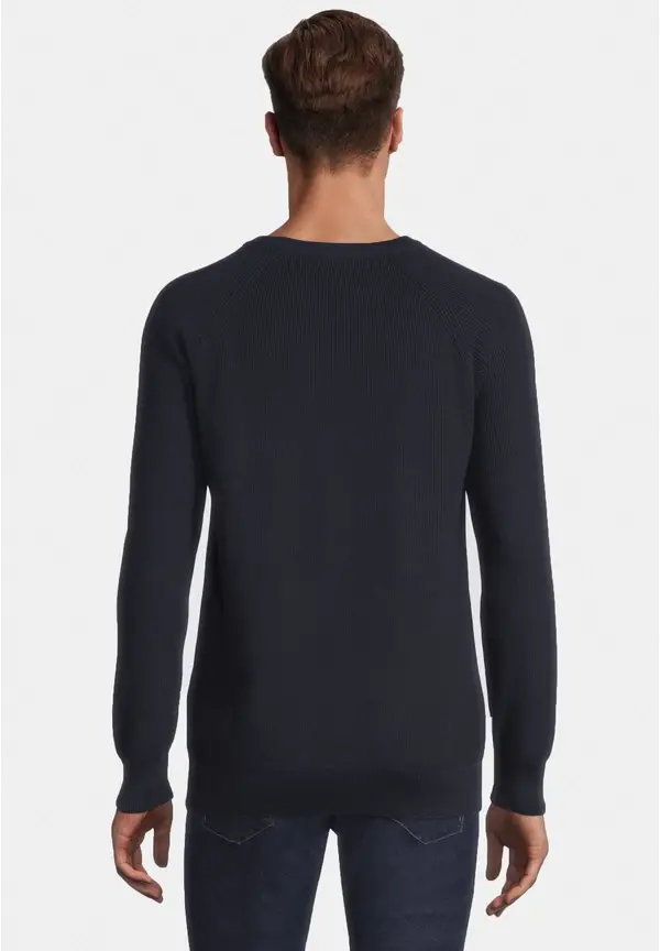 Steffen Klein Pullover Raglan Baumwoll Mix in Marine Valentinstagsangebot