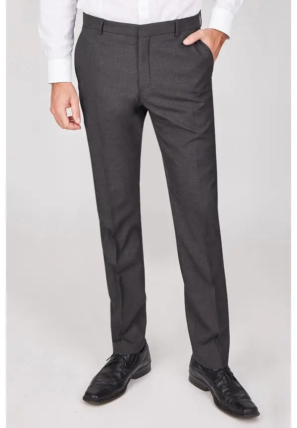 Steffen Klein Anzughose Stoffhose Slim Fit Business in Anthrazit Jubiläumsangebot