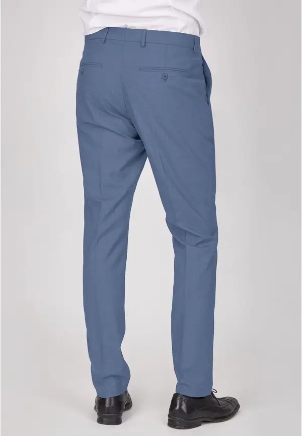 Steffen Klein Anzughose Stoffhose Slim Fit Business in Hellblau Top Angebot