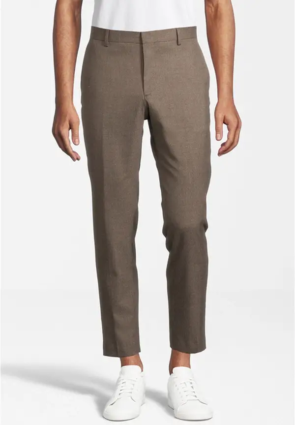Steffen Klein Hose knöchellang melange in braun Online Outlet