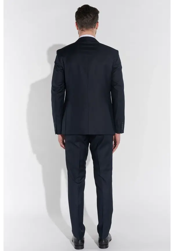 Steffen Klein Designer Anzug Slim Fit in Marine 50% Rabatt für begrenzte Zeit