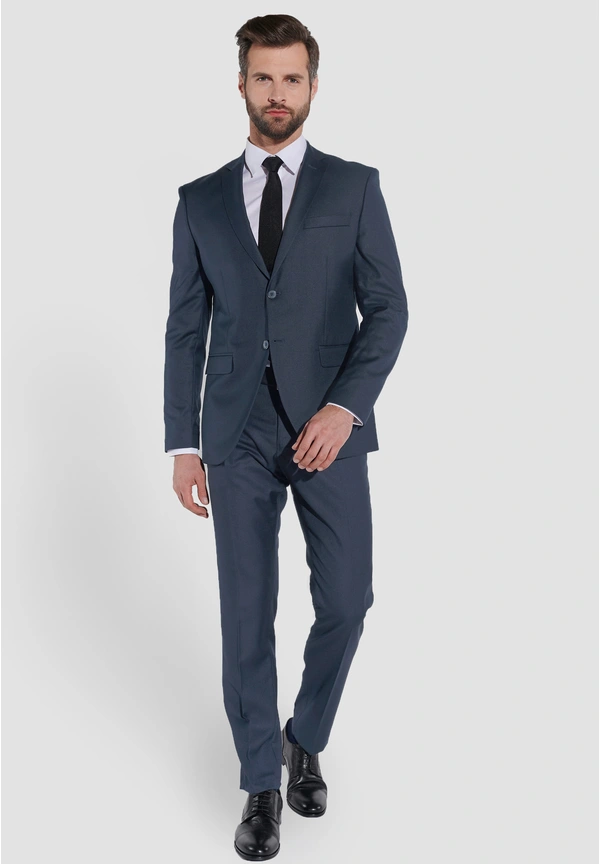 Steffen Klein Designer Anzug Slim Fit in Graublau Verkauf