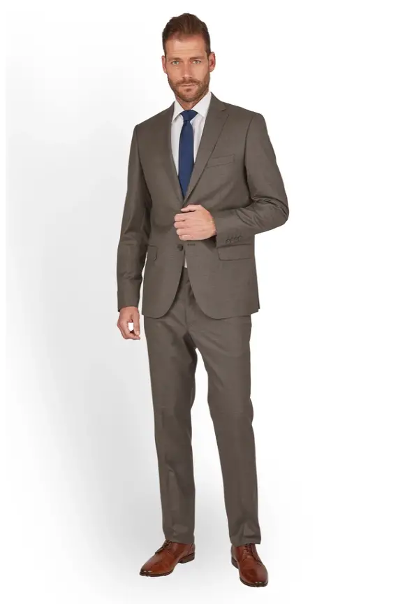 Steffen Klein Anzug Regular Fit elastisch in Taupe Hotsell