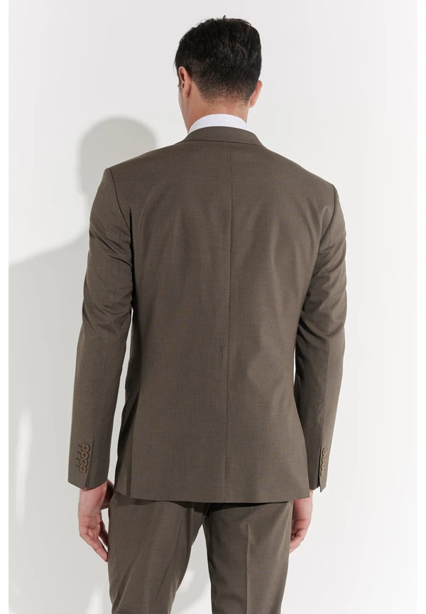 Steffen Klein Business Anzug 3-teilig in Taupe im Angebot