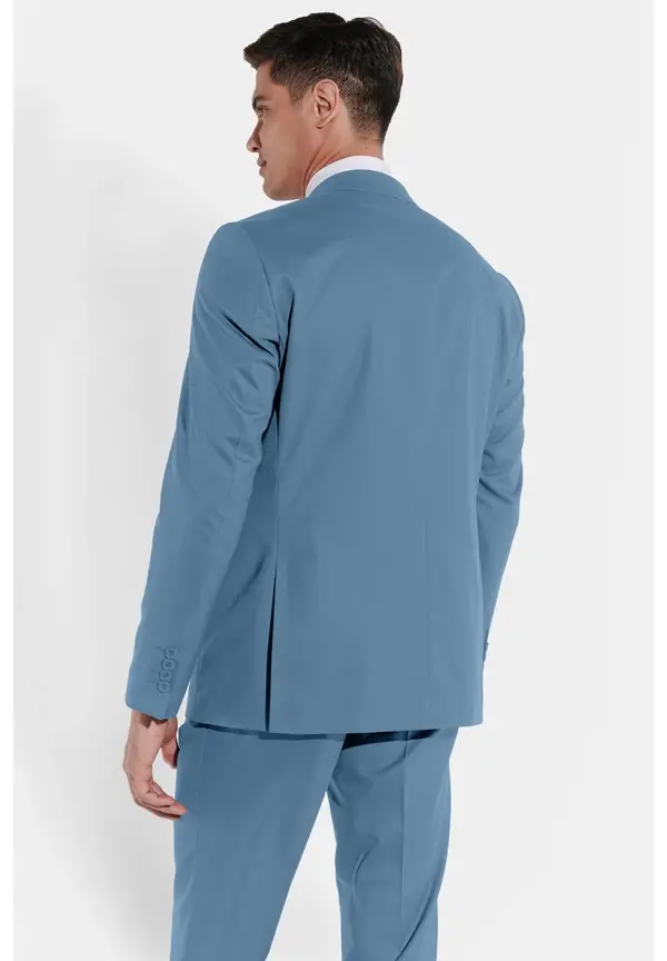 Steffen Klein Anzug Regular Fit elastisch in Light blue Günstiger Verkauf