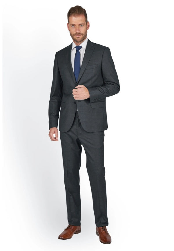 Steffen Klein Anzug Regular Fit elastisch in Anthracite Rabatt