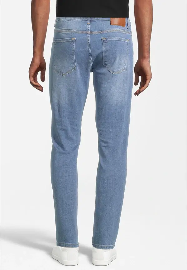 Steffen Klein Jeans Slim Fit used in Blau Snow Wash Jubiläumsangebot
