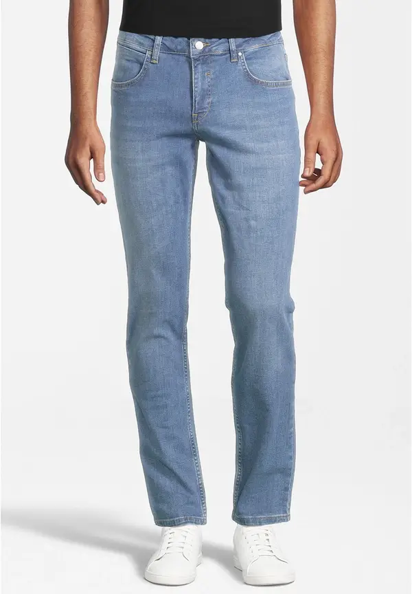 Steffen Klein Jeans Slim Fit used in Blau Snow Wash Jubiläumsangebot