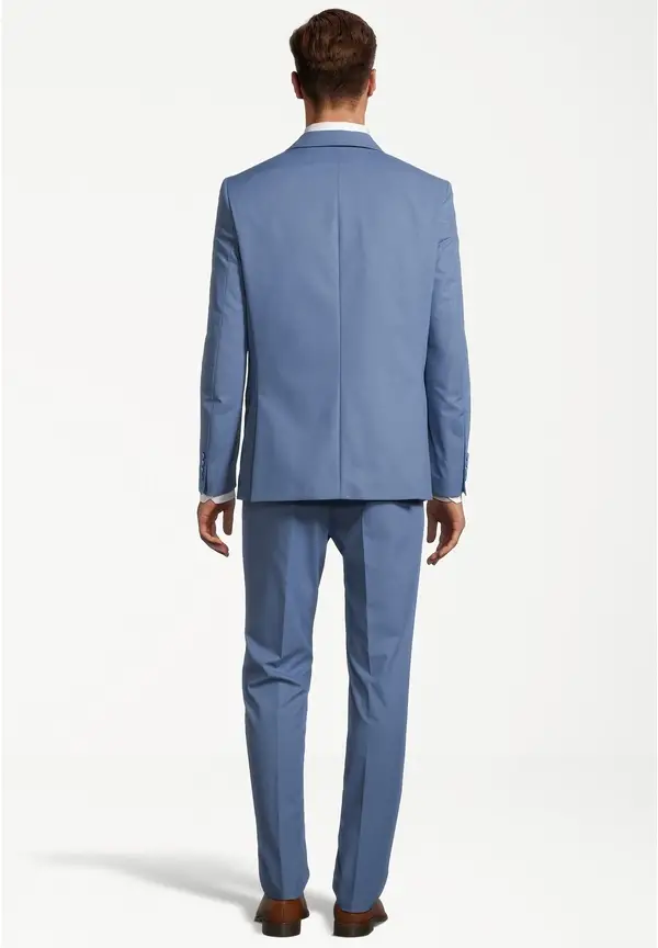 Steffen Klein Designer Anzug Slim Fit in Hellblau Große Rabatte
