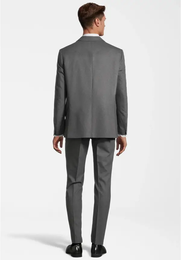 Steffen Klein Anzug Slim Fit elastisch in grau melange Kauf eins, bekomm eins gratis
