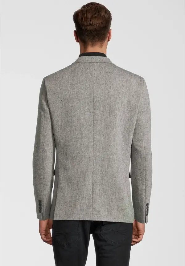 Steffen Klein Sakko Wolle Tweed in grau Letzte 3 Tage