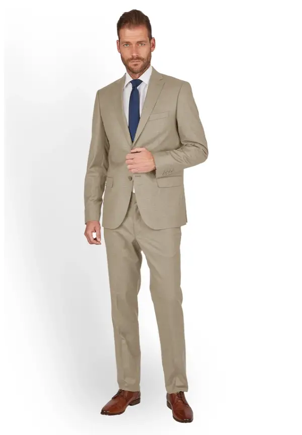 Steffen Klein Anzug Regular Fit elastisch in Beige Vierteljährliche Förderung