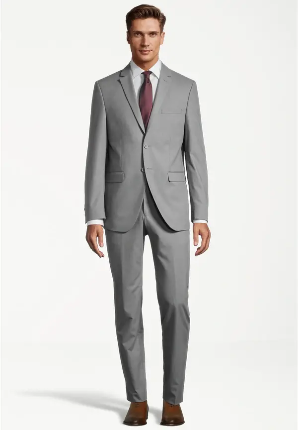 Steffen Klein Designer Anzug Slim Fit in Grau Nur noch ein Tag übrig