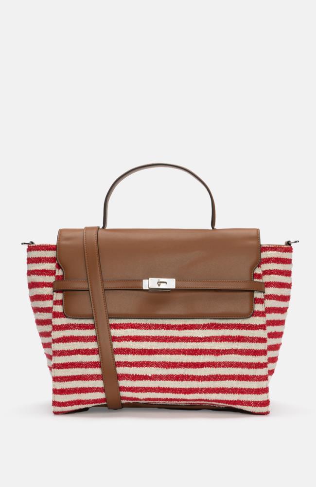 Stuff Maker Beach Handbag in Rot gestreift Speichern exportieren