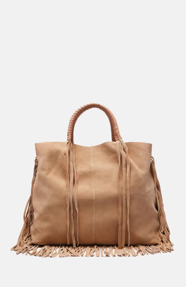 Stuff Maker Velours- Shopper in Sand 50% Rabatt für begrenzte Zeit