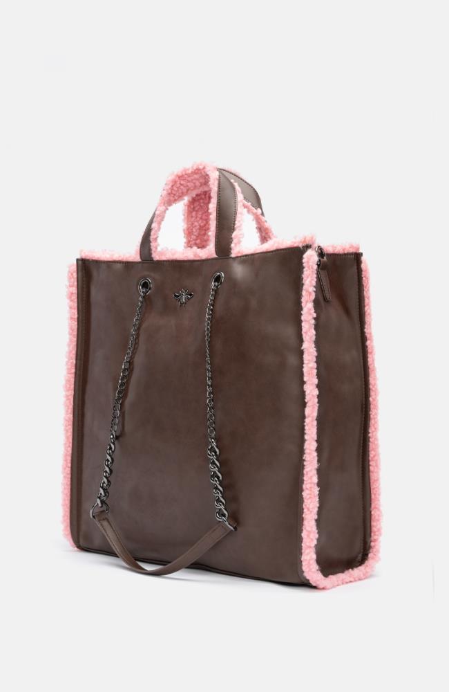Stuff Maker Shopper in Braun/Pink Räumungsverkauf