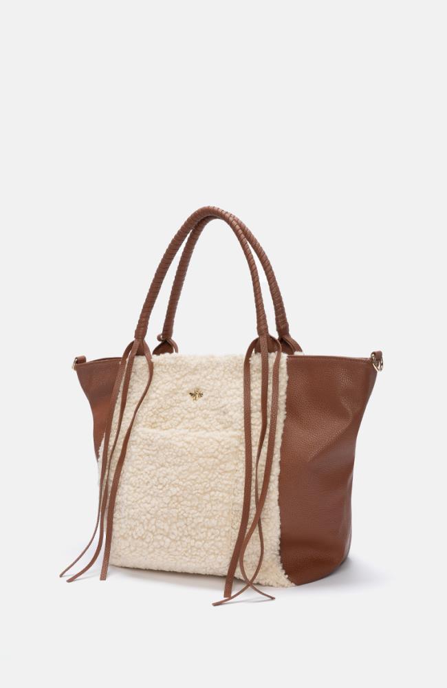 Stuff Maker Hill Road Shopper in Teddy/Cognac Kostenlose Rückgabe