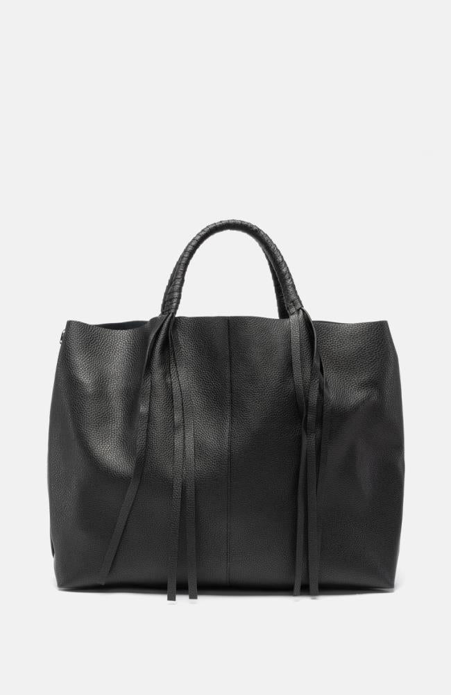 Stuff Maker Leder Shopper in Schwarz Nur für heute