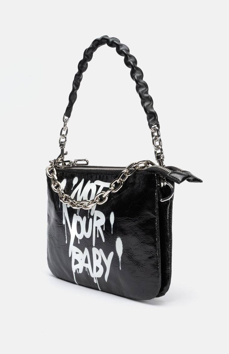 Stuff Maker Mini bag mit Print in Schwarz Clearance-Verkauf