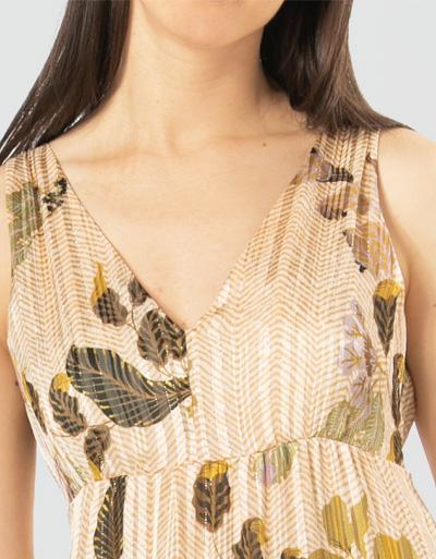 SECOND FEMALE Maxikleid mit Metallic-Garn Hotsell