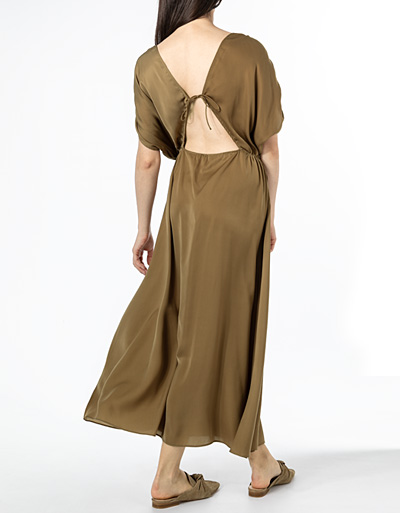 SECOND FEMALE Kleid mit offenem Rücken und Cut-Out Schlussverkauf
