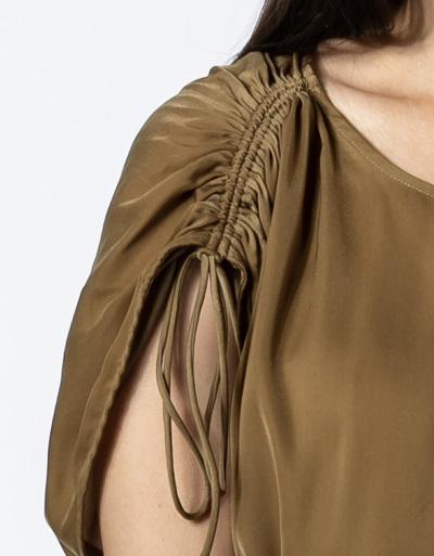 SECOND FEMALE Kleid mit offenem Rücken und Cut-Out Schlussverkauf