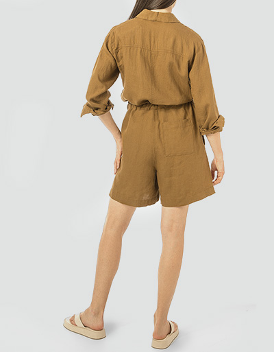 Marc O'Polo Leinen-Overall mit Taillenband Flash Sale