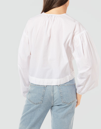 Marc O'Polo Bluse mit Tunnelzug am Saum Exklusive Angebote