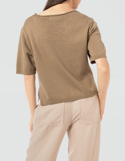 Marc O'Polo Kurzarmpullover mit rollierten Halsausschnitt Neuheiten