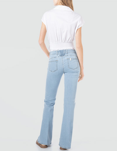 LIU JO Boot-Cut Jeans mit Elastikeinsatz am Bund im Angebot