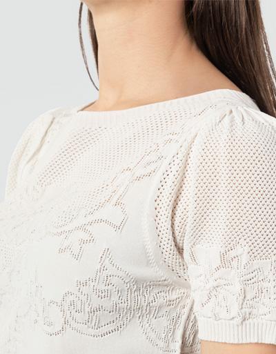 TWIN-SET Strick-Shirt mit Lochstrick-Ornament Muttertagsangebot