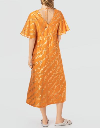 SECOND FEMALE Kleid mit V-Ausschnitt Räumungsverkauf