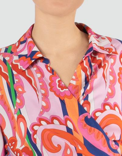 Replay Wickelkleid mit Farbenpower Print Kostenloser Versand international