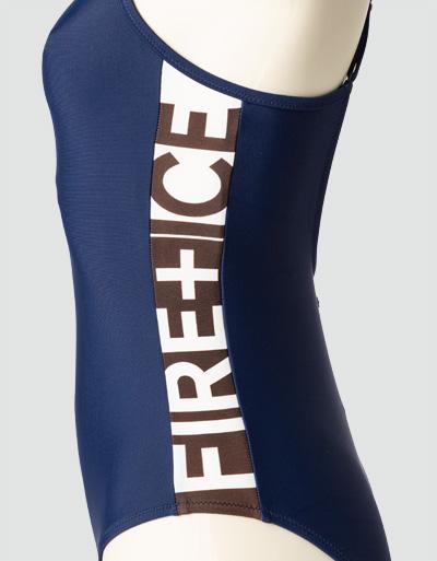 FIRE + ICE Badeanzug mit seitlichen Logo-Print Schlussverkauf