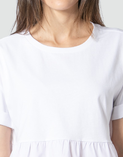 TWIN-SET Blusenshirt im Material Mix Online Outlet