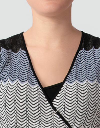 Freebird Wickelkleid aus strukturiertem Feinstrick Super Rabatt