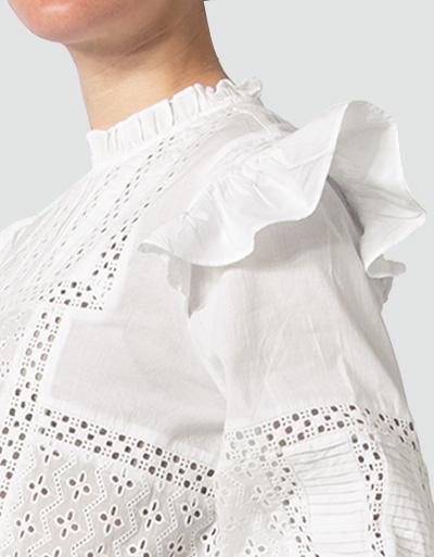 Replay Bluse mit Lochstickerei Auslauf